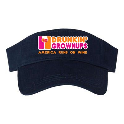 Drunkin' Grownups America Runs On Wine Funny Drinking Quote Visor