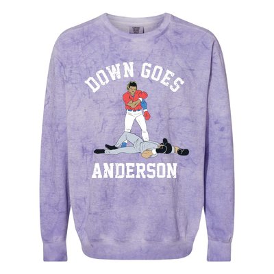 Down Goes Anderson Colorblast Crewneck Sweatshirt