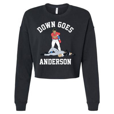 Down Goes Anderson Cropped Pullover Crew