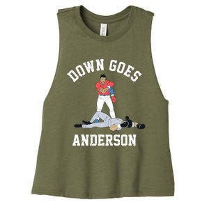 Down Goes Anderson Women's Racerback Cropped Tank