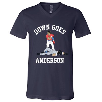 Down Goes Anderson V-Neck T-Shirt