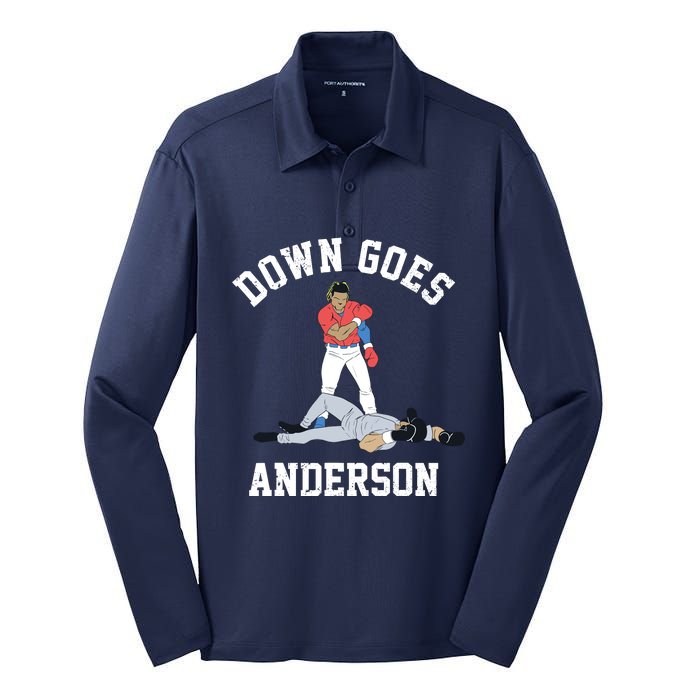 Down Goes Anderson Silk Touch Performance Long Sleeve Polo