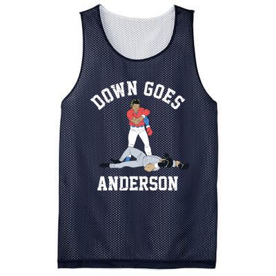 Down Goes Anderson Mesh Reversible Basketball Jersey Tank