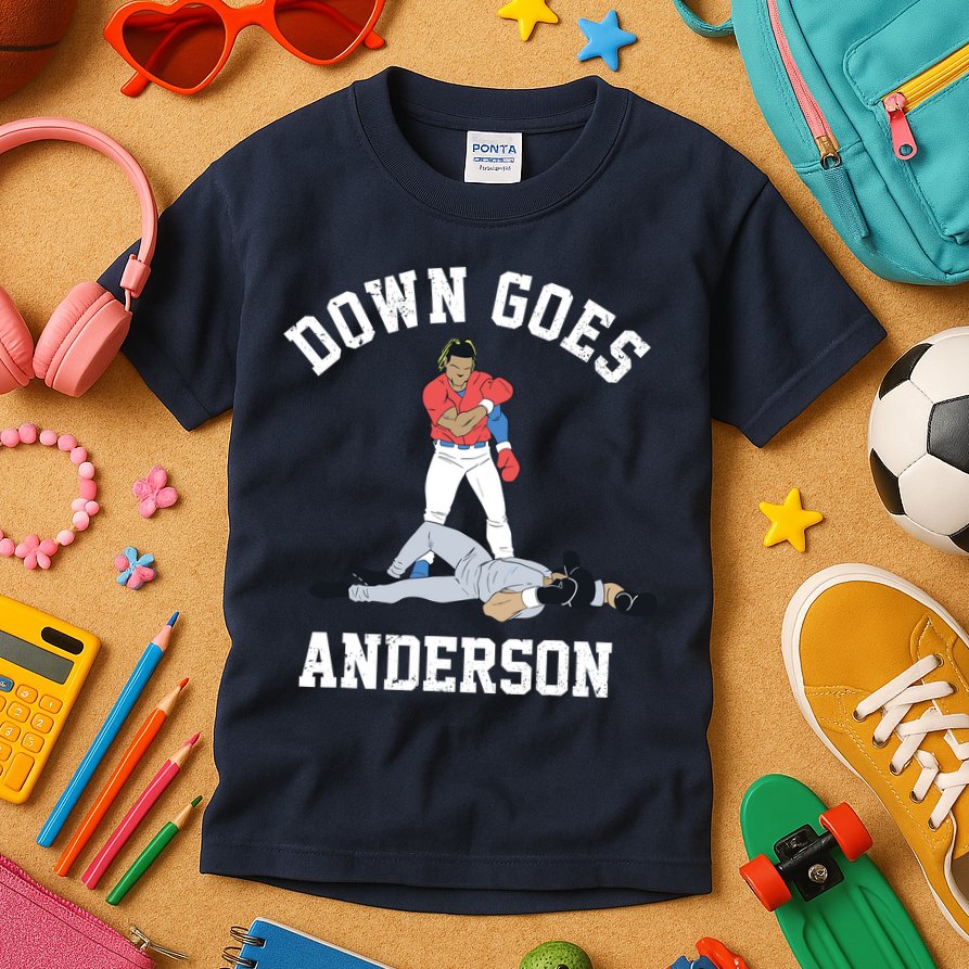 Down Goes Anderson Kids T-Shirt