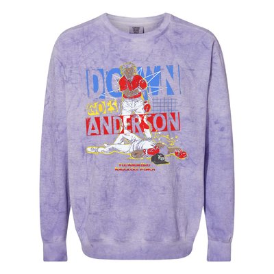 Down Goes Anderson Colorblast Crewneck Sweatshirt