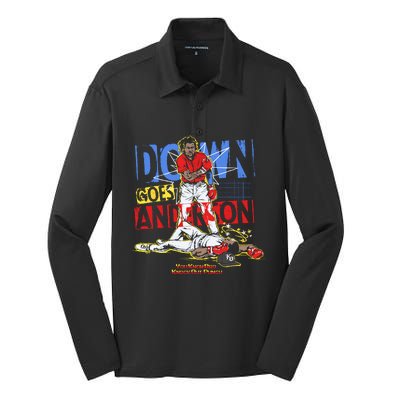 Down Goes Anderson Silk Touch Performance Long Sleeve Polo