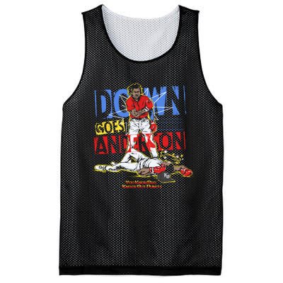 Down Goes Anderson Mesh Reversible Basketball Jersey Tank