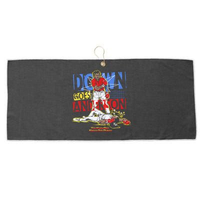 Down Goes Anderson Large Microfiber Waffle Golf Towel