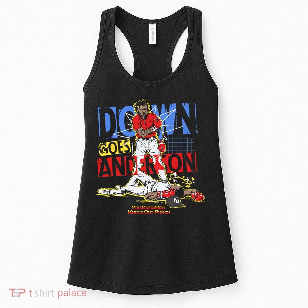 Down Goes Anderson Womens Tank Top