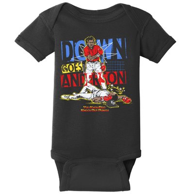 Down Goes Anderson Baby Bodysuit