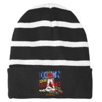 Down Goes Anderson Striped Beanie with Solid Band