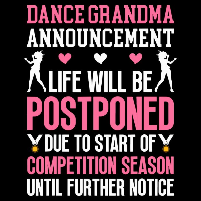 Dance Grandma Announcement Grandma Of A Dancer Grandmother Drawstring Bag
