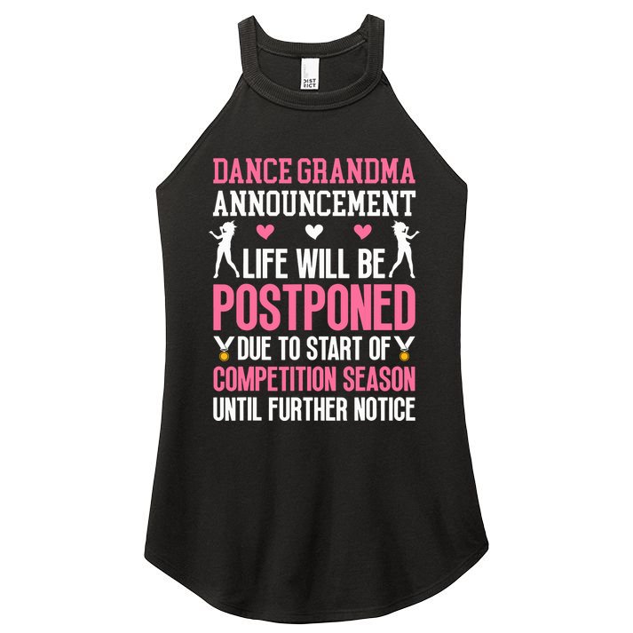 Dance Grandma Announcement Grandma Of A Dancer Grandmother Women's Perfect Tri Rocker Tank