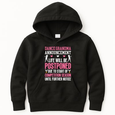 Dance Grandma Announcement Grandma Of A Dancer Grandmother Kids Hoodie