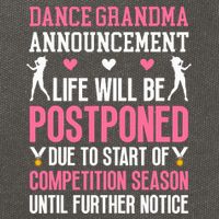 Dance Grandma Announcement Grandma Of A Dancer Grandmother Cotton Canvas Backpack