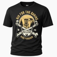 Disc Golf Aim For The Chains Skull Cooling Performance Crew T-Shirt