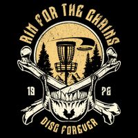 Disc Golf Aim For The Chains Skull Cooling Performance Crew T-Shirt