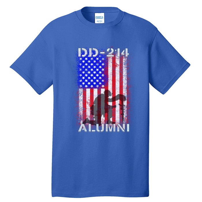 Ddcool Gift214 Alumni Military Veteran Vintage American Usa Flag Gift Tall T-Shirt