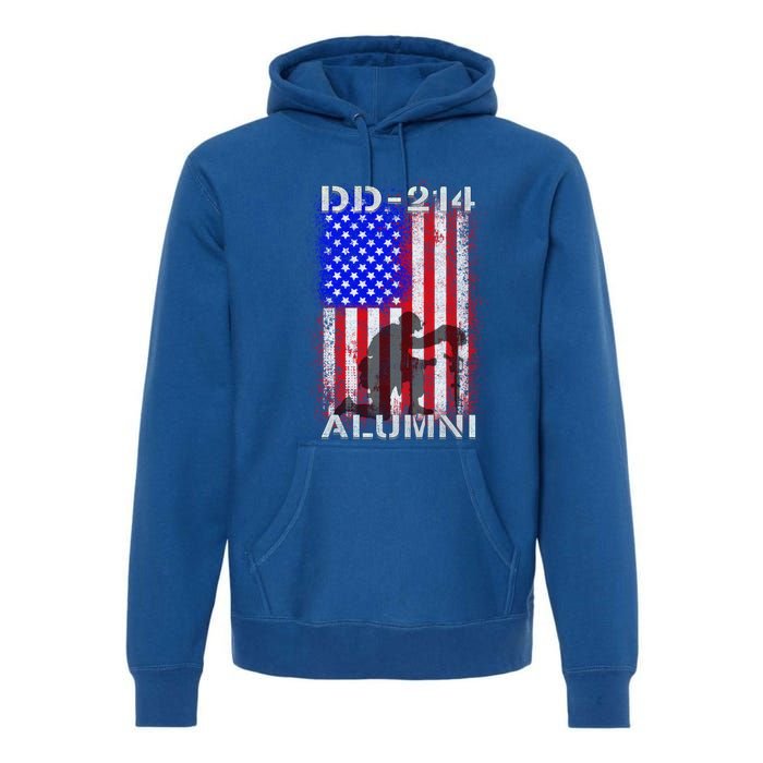 Ddcool Gift214 Alumni Military Veteran Vintage American Usa Flag Gift Premium Hoodie