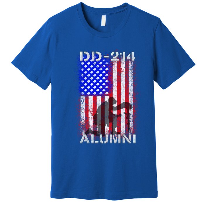 Ddcool Gift214 Alumni Military Veteran Vintage American Usa Flag Gift Premium T-Shirt