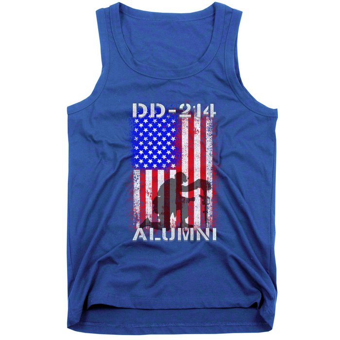 Ddcool Gift214 Alumni Military Veteran Vintage American Usa Flag Gift Tank Top