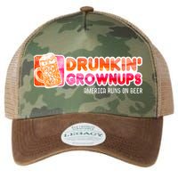 Drunken Grownups American Dad Run On Beer Funny Legacy Tie Dye Trucker Hat