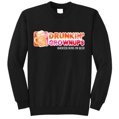 Drunken Grownups American Dad Run On Beer Funny Sweatshirt