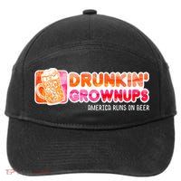 Drunken Grownups American Dad Run On Beer Funny 7-Panel Snapback Hat