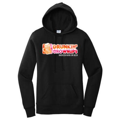 Drunken Grownups American Dad Run On Beer Funny Women's Pullover Hoodie