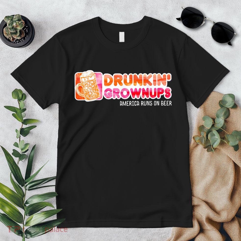 Drunken Grownups American Dad Run On Beer Funny Premium T-Shirt