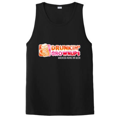Drunken Grownups American Dad Run On Beer Funny PosiCharge Competitor Tank