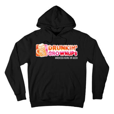 Drunken Grownups American Dad Run On Beer Funny Tall Hoodie
