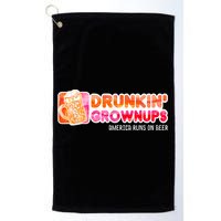 Drunken Grownups American Dad Run On Beer Funny Golf Towel