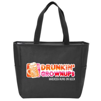 Drunken Grownups American Dad Run On Beer Funny Zip Tote Bag