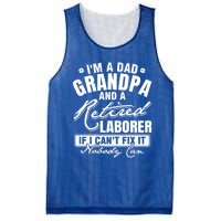 Dad Grandpa And A Retired Laborer Funny Xmas/Fathers Day Gift Mesh Reversible Basketball Jersey Tank