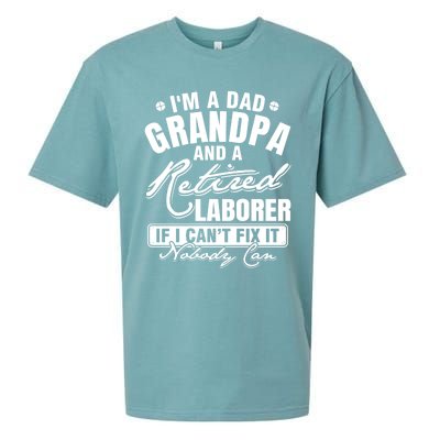 Dad Grandpa And A Retired Laborer Funny Xmas/Fathers Day Gift Sueded Cloud Jersey T-Shirt