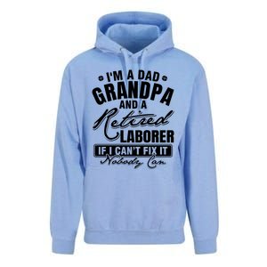 Dad Grandpa And A Retired Laborer Funny Xmas/Fathers Day Gift Unisex Surf Hoodie