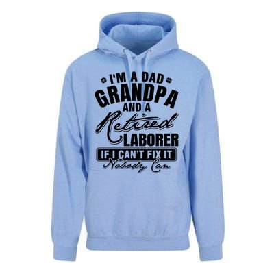 Dad Grandpa And A Retired Laborer Funny Xmas/Fathers Day Gift Unisex Surf Hoodie