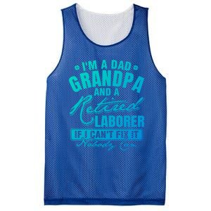 Dad Grandpa And A Retired Laborer Funny Xmas/Fathers Day Gift Mesh Reversible Basketball Jersey Tank