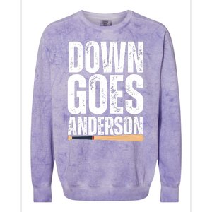 Down Goes Anderson Funny Baseball Colorblast Crewneck Sweatshirt