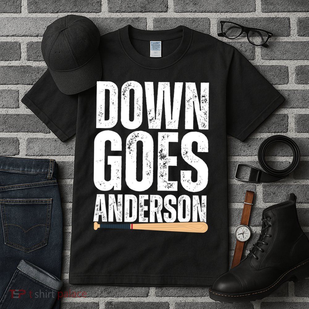 Down Goes Anderson Funny Baseball Tall T-Shirt