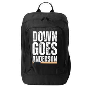 Down Goes Anderson Funny Baseball City Backpack