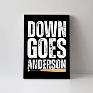 Down Goes Anderson Funny Baseball Canvas