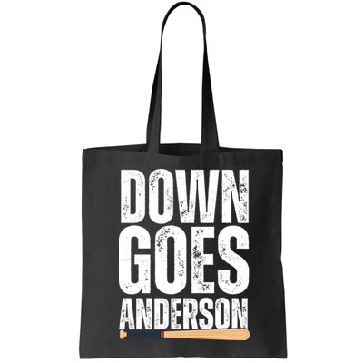 Down Goes Anderson Funny Baseball Bag