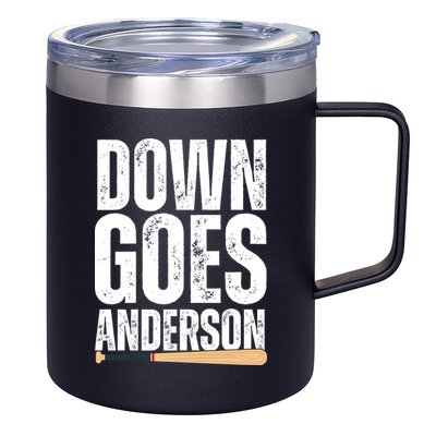 Down Goes Anderson Funny Baseball 12oz Stainless Steel Coffee Mug