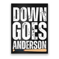 Down Goes Anderson Funny Baseball Poster