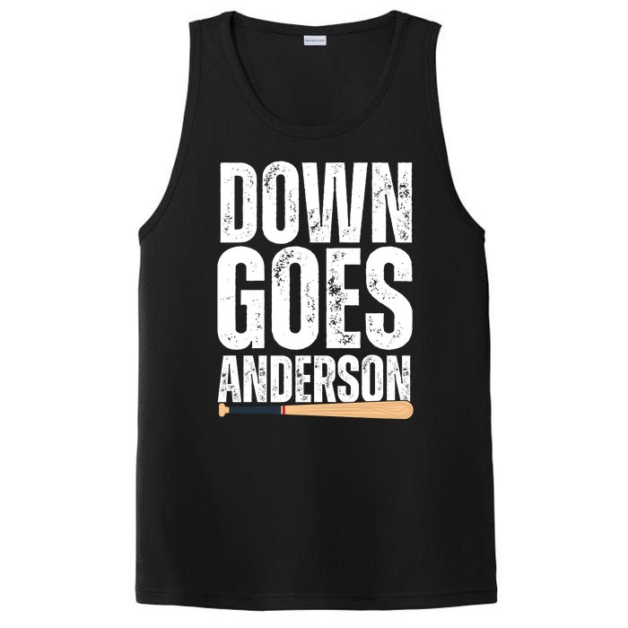 Down Goes Anderson Funny Baseball PosiCharge Competitor Tank