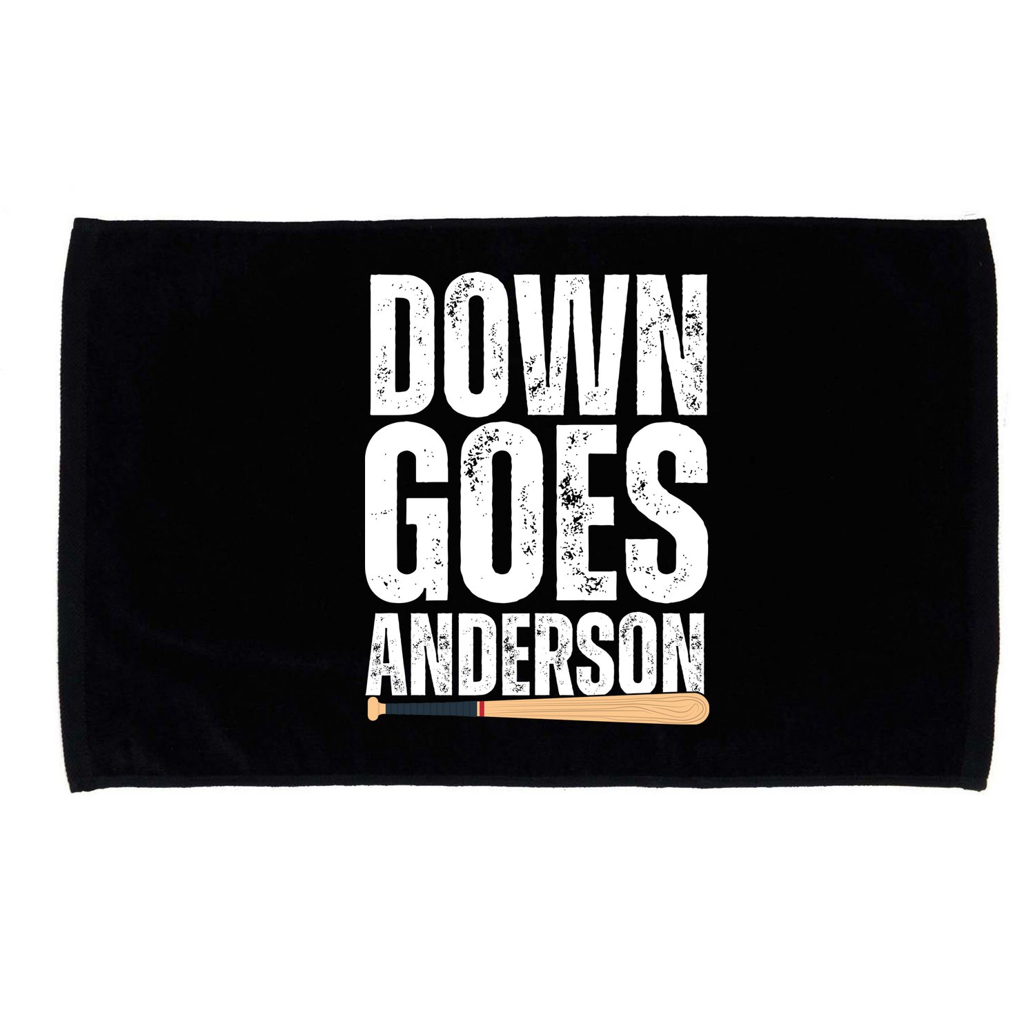 Down Goes Anderson Funny Baseball Microfiber Hand Towel