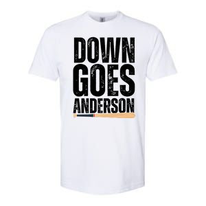 Down Goes Anderson Funny Baseball Softstyle CVC T-Shirt