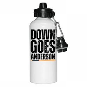 Down Goes Anderson Funny Baseball Aluminum Water Bottle